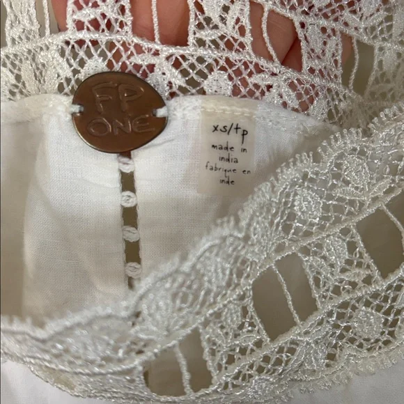 XS Free People Boho White Lace Dress - Picture 4 of 5
